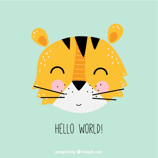 Cute tiger illustration