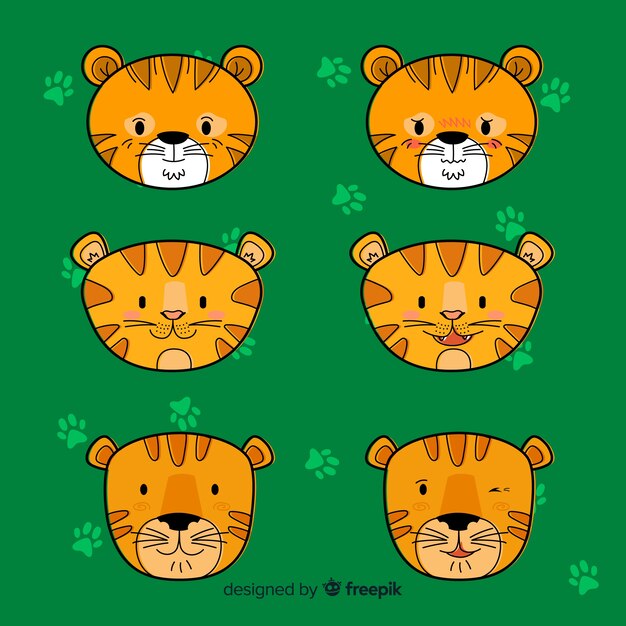 Cute tiger set