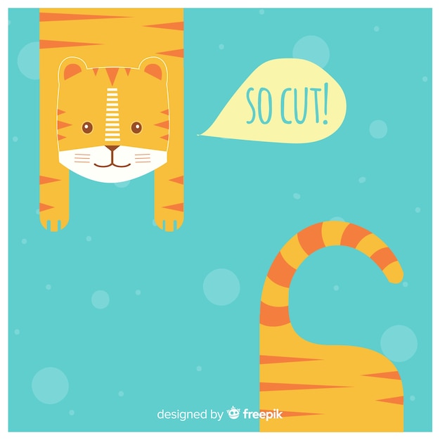 Free vector cute tiger