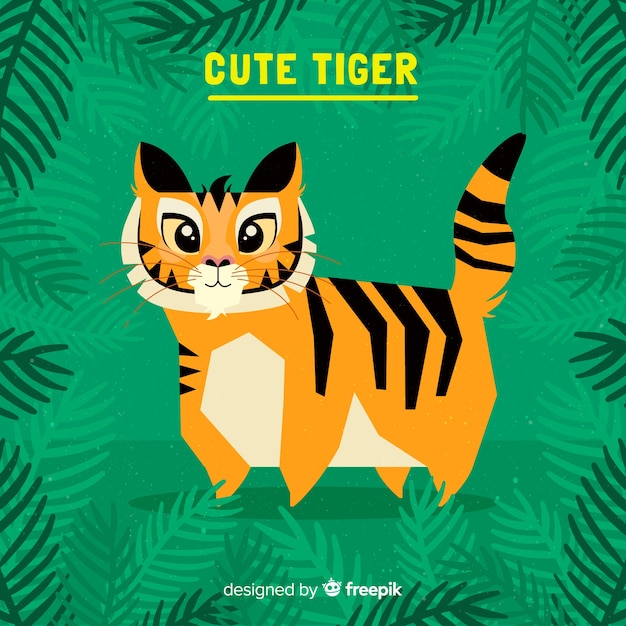 Free vector cute tiger