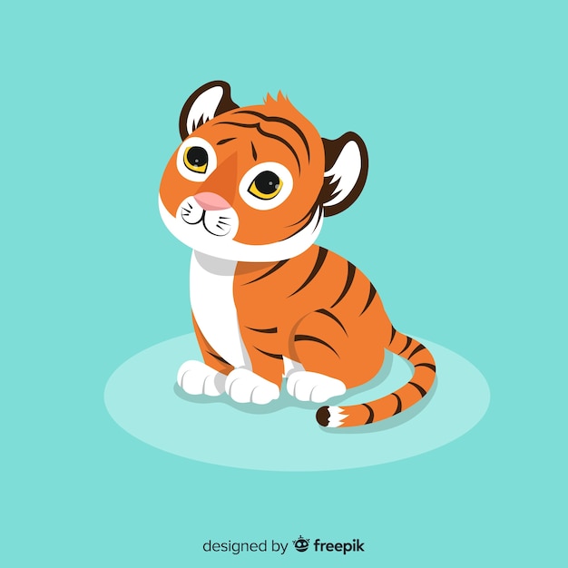 Free vector cute tiger