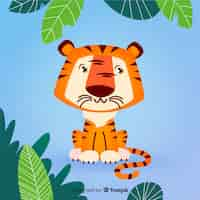 Free vector cute tiger