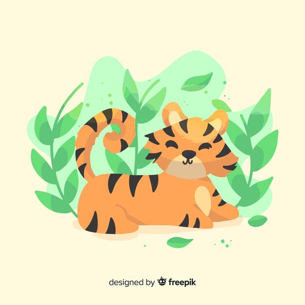 Free vector cute tiger