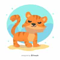 Free vector cute tiger