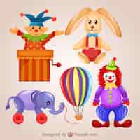 Бесплатное векторное изображение Симпатичные игрушки иллюстрации