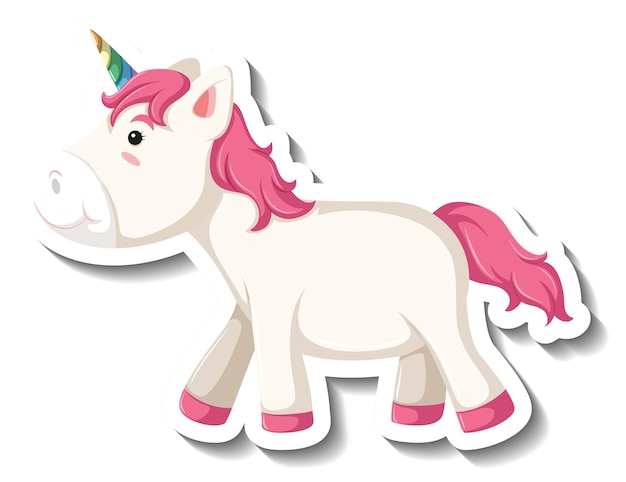 Free vector cute unicorn standing pose