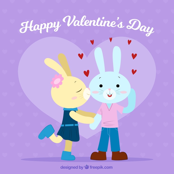 Free Vector cute valentine background