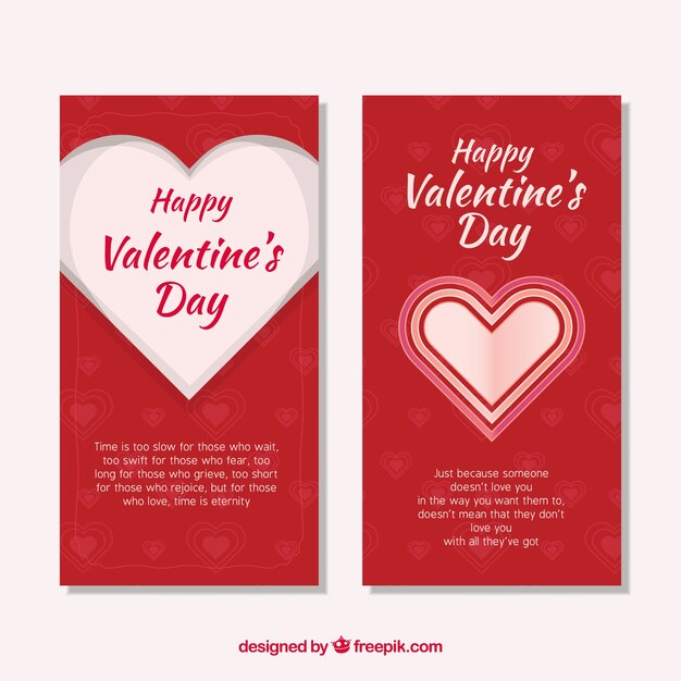 Cute valentine banners