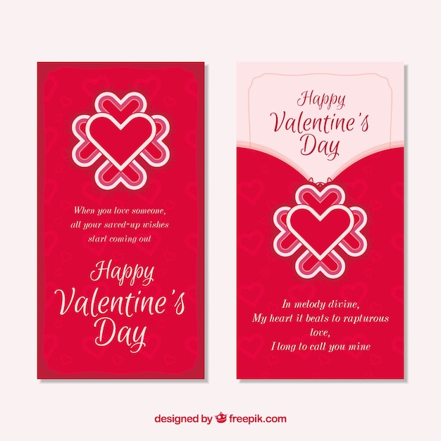 Cute valentine banners