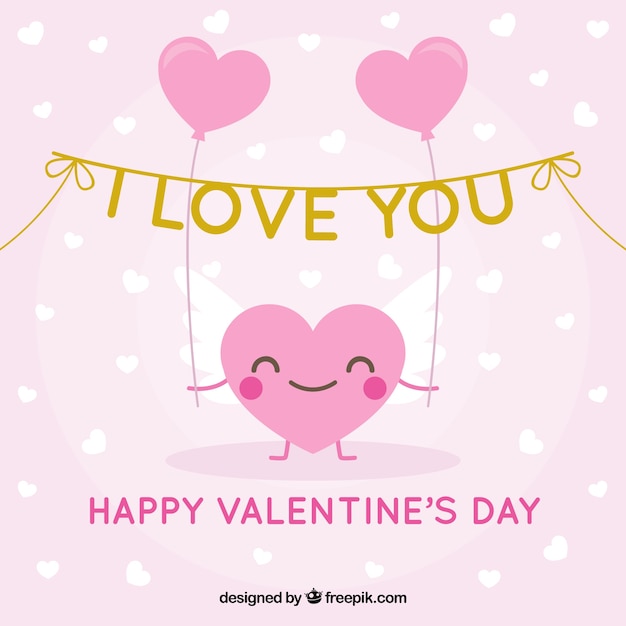 Free vector cute valentine's day background