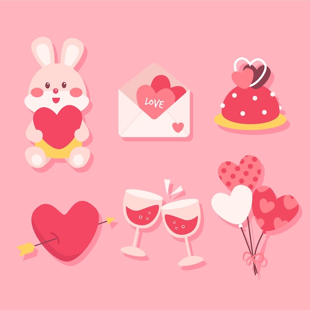 Cute valentine's day element collection