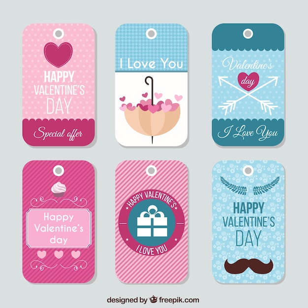 Cute valentines day tags