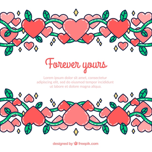 Cute valentines day template background