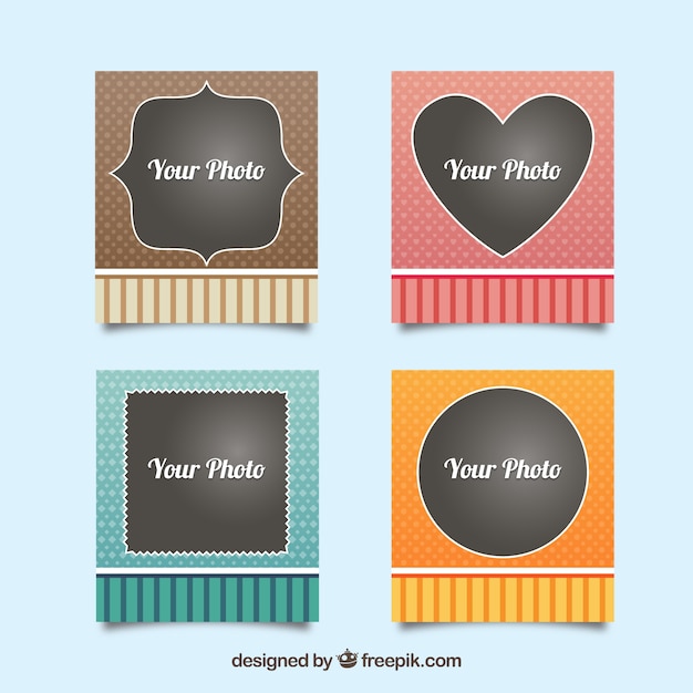 Cute vintage photo frames set