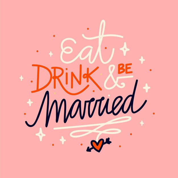 Cute wedding lettering