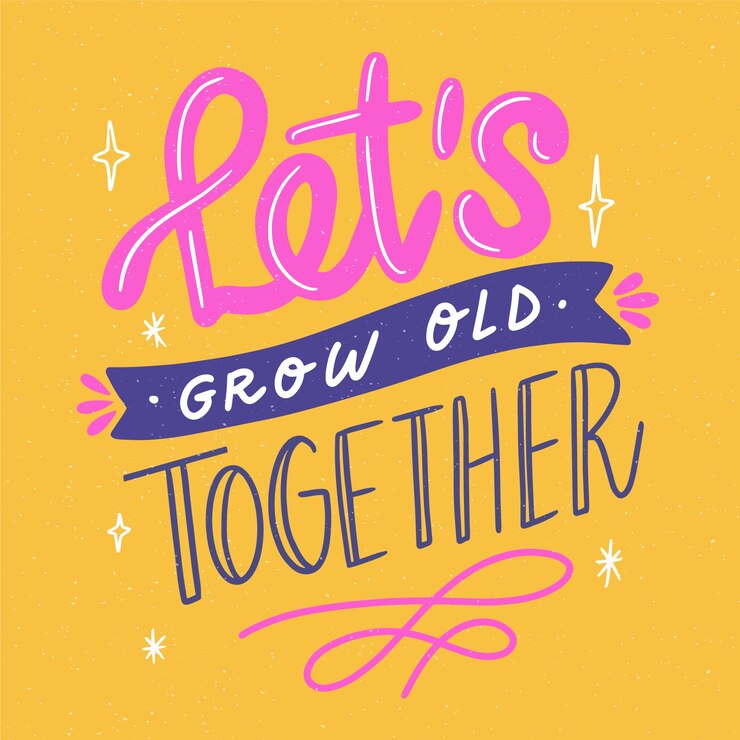 Free Vector cute wedding typography background