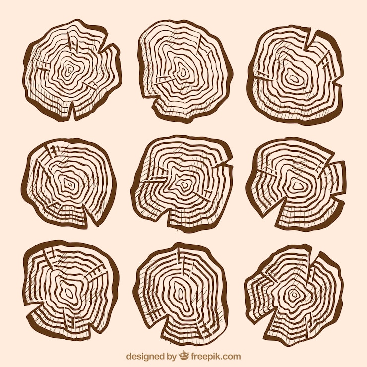 Free Vector cute wooden signs hand drawn