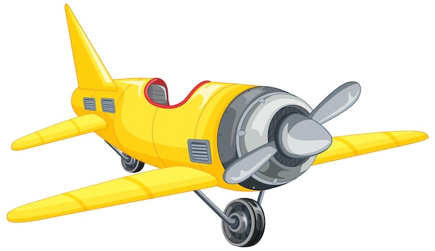 Cute yellow jet plane