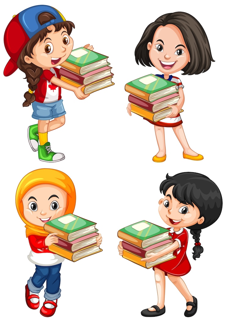 Free Vector cute young girl cartoon character