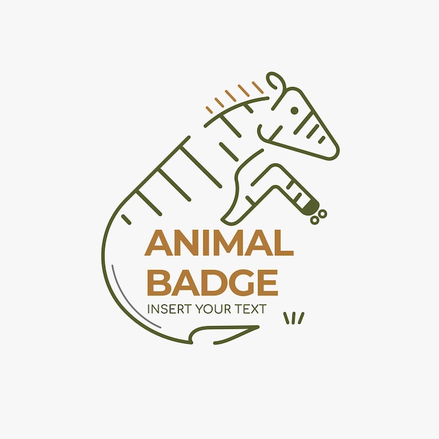 Free vector cute zebra badge element vector