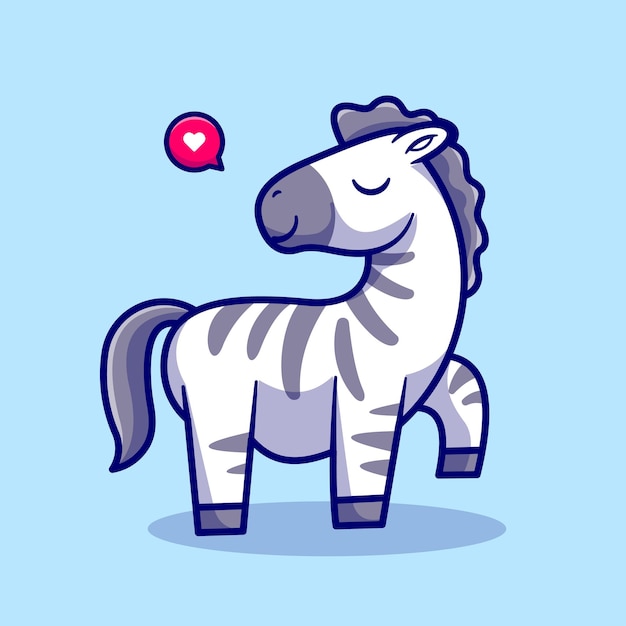 Cute Zebra Dancing Cartoon Vector Icon Illustration Animal Nature Icon Concept Isolated Premium