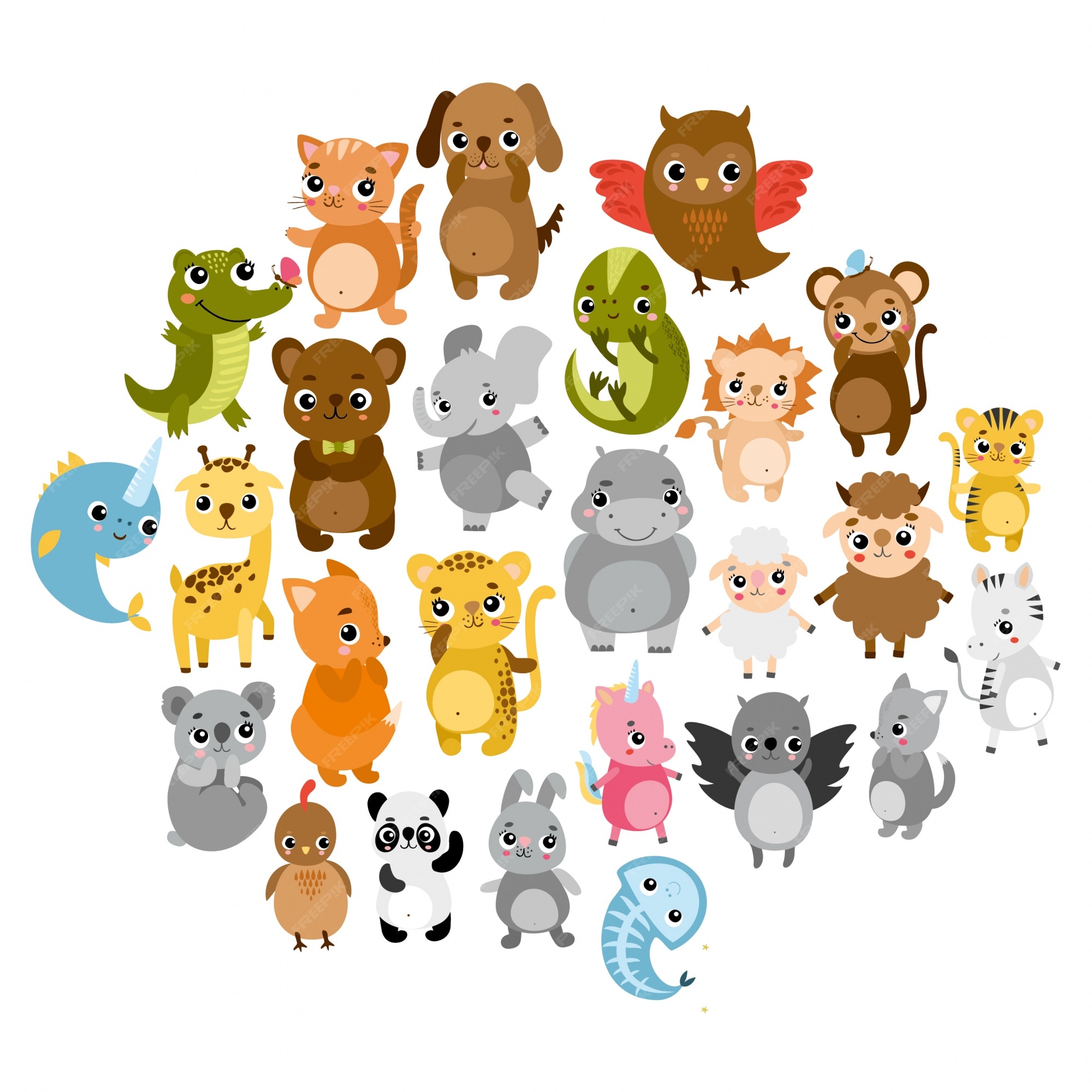 Cute Cartoon Animals Images - Free Download on Freepik