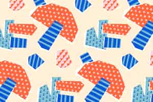 Free vector cutout collage pattern design