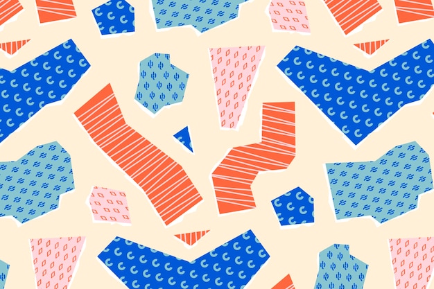 Free vector cutout collage pattern design