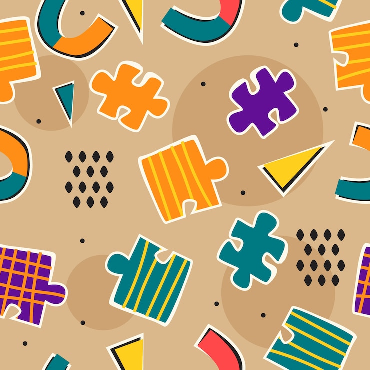 Free Vector cutout collage pattern design