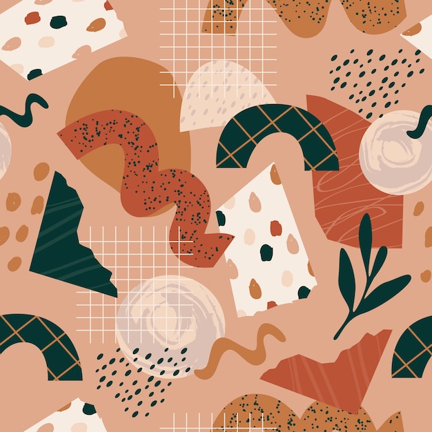 Cutout collage pattern design