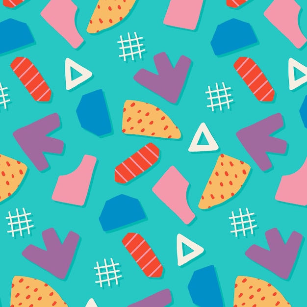 Free vector cutout collage pattern design