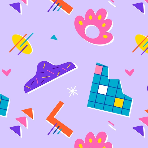 Free Vector cutout collage pattern illustration