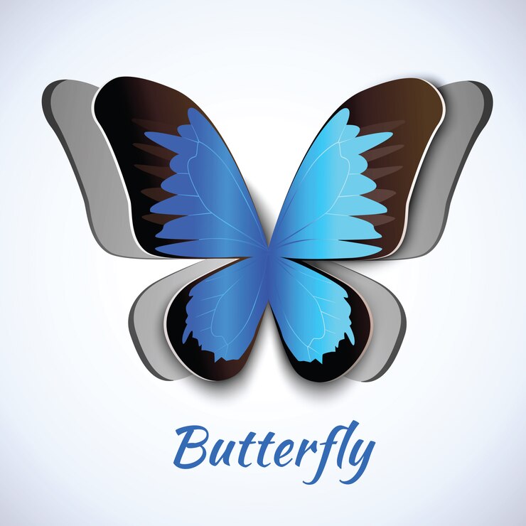 मुफ़्त वेक्टर cutout paper abstract butterfly symbol decorative element postcard embellishment 