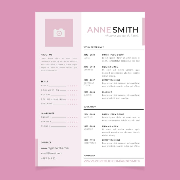 Cv template design