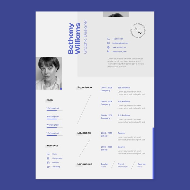 Cv template design