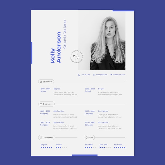 Free vector cv template design