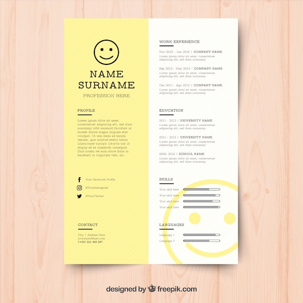 Free vector cv template