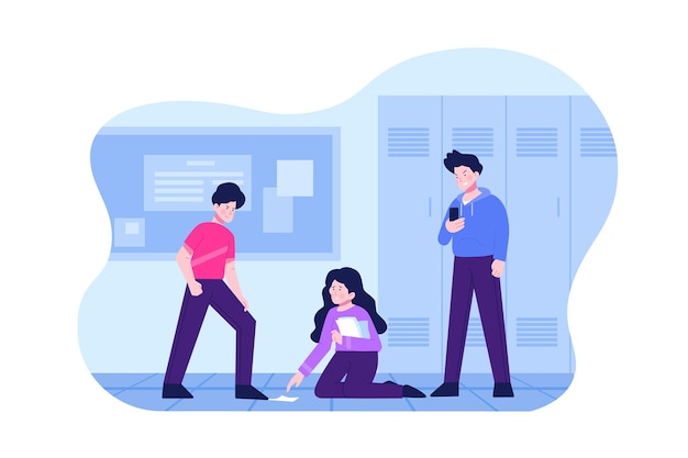 Free vector cyber bullying illustration design