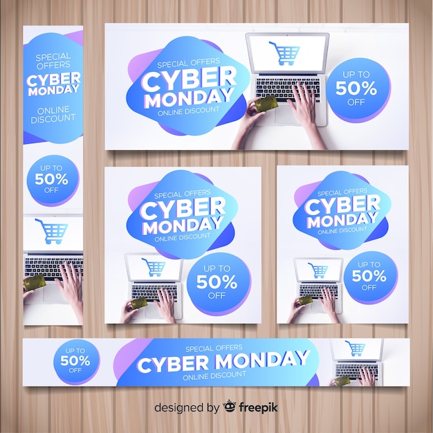 Коллекция шаблонов баннеров cyber ​​monday