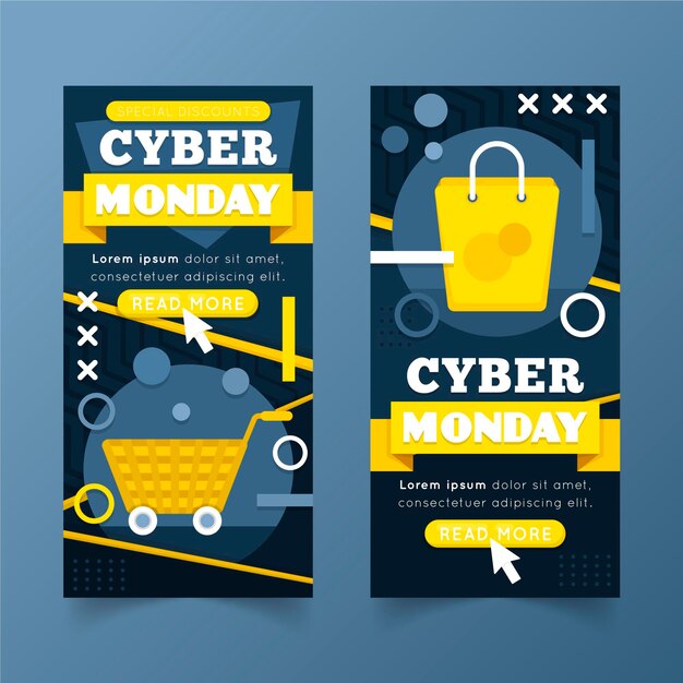 Cyber monday banner template