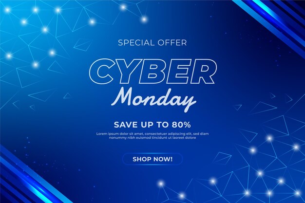 Cyber monday banner with discount