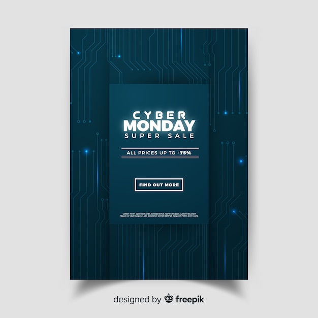 Free vector cyber monday banner