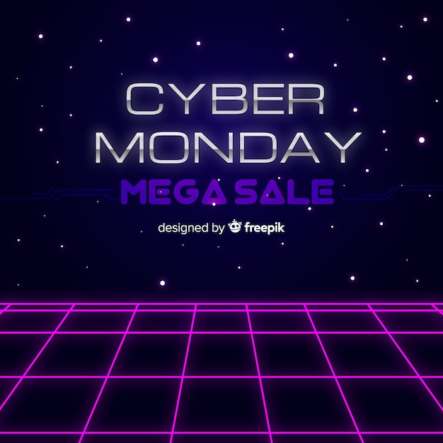 Vettore gratuito bandiera di cyber ​​lunedì