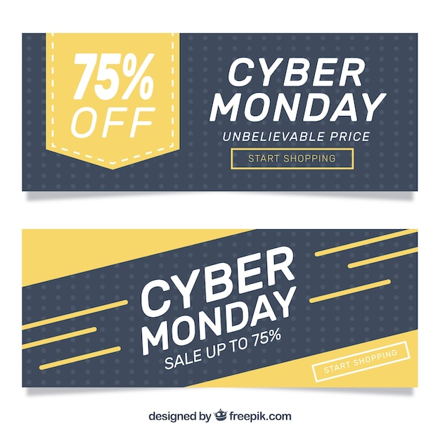 Cyber monday banners for discounts