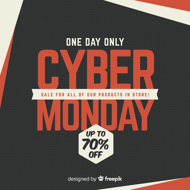 Free vector cyber monday composition with flat design