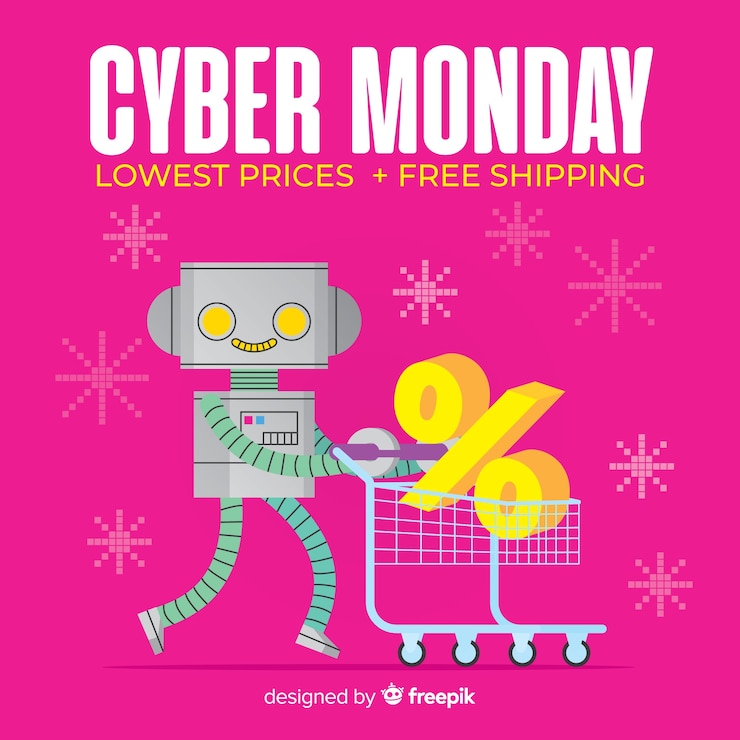 Free Vector cyber monday composition with flat design