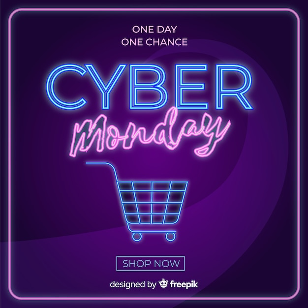 Free vector cyber monday concept in flat design