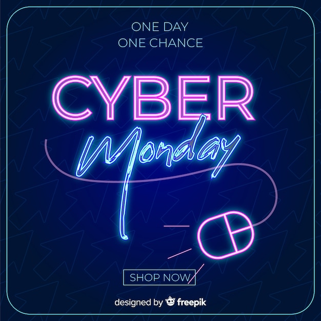 Cyber monday concept in flat design