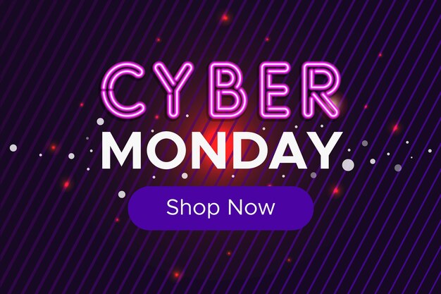 Cyber monday concept in flat design