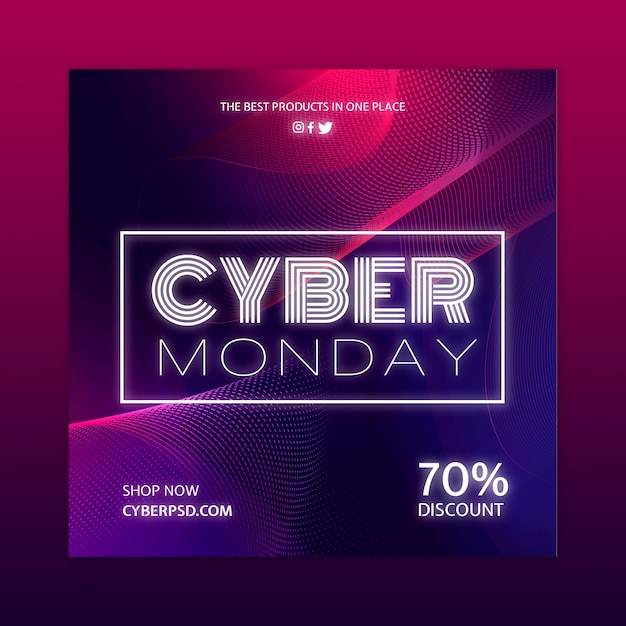 Cyber monday concept template